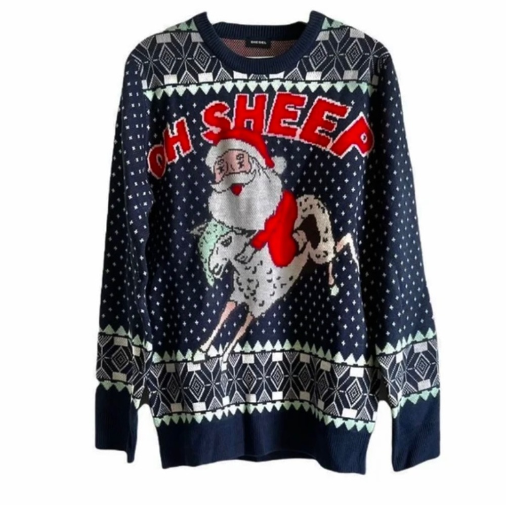 Diesel Men’s Christmas Sweater Oh Sheep